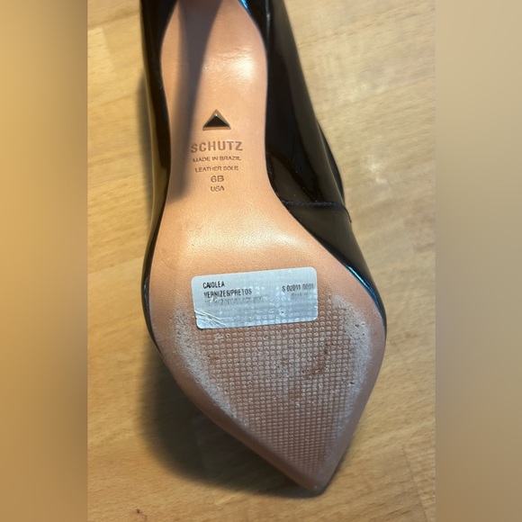 SCHUTZ - Size 36 - Patent High-Heel Point-Toe Pumps - Picture 4 of 4